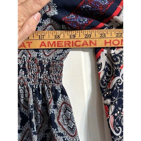 Umgee Whimsicle Tunic Top Very Boho Unique Designs Bell Sleeves Elastic Waist Lg - Picture 5 of 10